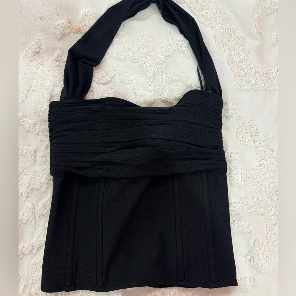 Elegant Black Halter top